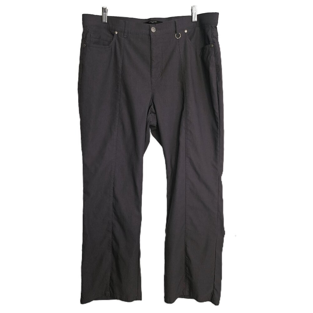 SIMON CHANG Grey Straight Leg Trouser Size 18P